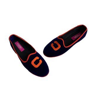 carel Paris suede purple C logo loafer flats US Size 7